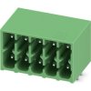 Pin header, 5 pole, pitch 3.5 mm, angled, green, 1053811