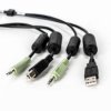Vertiv Avocent CBL0131, 3 m, USB, USB, USB, 1-USB, 1-3.5mm, 1-USB, 2-3.5mm