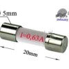 0,63A bezpiecznik ceramik; zwłoczny; 5x20mm