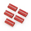 Przełącznik DIP switch 8-polowy - czerwony - 5 szt.