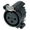 XLR gniazdo do obudowy 3pin (poziome lutowane do druku) NC3FAH2 NEUTRIK