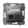 ARIA Obudowa gniazda pojedynczego typu Keystone skośna szary mat GPK-1US/p/70 OSPEL