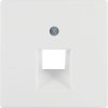 Płytka czołowa do gniazda przyłącz. UAE 1-kr komp./tel. biały, aks