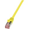 LogiLink CQ2037S RJ45 Network Cable CAT 6 S/FTP 1m Yellow Flame-Retardant