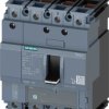 Wyłącznik kompaktowy MCCB, Typ S, 4-biegunowy, 160A, 690V, 600V, Siemens, 3VA1