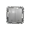 SEDNA DESIGN & ELEMENTS Wyłącznik żaluzjowy zwierny przycisk srebrne aluminium SDD113114 SCHNEIDER ELECTRIC