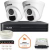 Zestaw monitoringu IP BCS Basic 2x Kamera BCS-B-EIP15FR3(2.0) Rejestrator z dyskiem 1TB