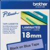 TZE-541 Laminated labelling tape, black on blue, 18 mm