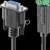 PTM-RS100 cable RS232 9 pin D-type/3 pin Phoenix DIP switch pin, 1,5m