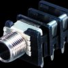 6.35 mm jack panel socket, 3 pole (stereo), PCB connection, PA, NRJ6HM-1-PRE