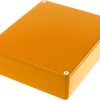 Aluminum die cast enclosure, (L x W x H) 145 x 121 x 39 mm, orange, IP54, 1590XXOR