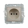 MINI Mechanizm gniazda pojedynczego bez uziemienia 2P (bez przesłon torów prądowych) taupe 60MGP-1
