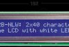 EA W402B-NLW LCD module, 2x40, H:5.6mm, bl/ws, w.Bel.