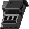 Socket, unequipped, 3 pole, straight, 1 row, black, 1-1418640-5
