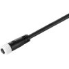 Sensor actuator cable, M8-cable socket, straight to open end, 3 pole, 1.5 m, PVC, black, 4 A, 1465870150
