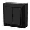 Łącznik Świecznikowy Podwójny Natynkowy Ip20 Gao, Czarny / 20464