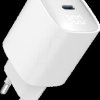 264719 USB charger, 30 W, 1x USB-C, 1x USB-A, GaN, display white