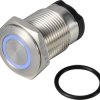 TRU COMPONENTS TC-13224176 Przycisk ONPOW6316F-10ZE/Q/B/12V/S, 16 mm, 36 V DC/AC, 2 A, 1 szt.