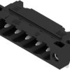 Pin header, 5 pole, pitch 5.08 mm, angled, black, 1780440000