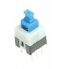 8x8 mm PCB THT Bi-stable ON-ON 6-pin Button Switch, Blue