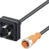 ifm Electronic E12727 Złącze męskie zaworowe z kablem formowanym E12727, A standard, styki: 4, 5, 50 V/AC, 60 V/DC, 1 sz
