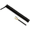 PUR spiral cord 3 G 1.5 mm², unshielded, black, 84927