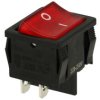 Przełącznik; klawiszowy (kołyskowy); R13-33B-02-BR-2D-N-2; ON-OFF; 2 tory; czerwony; podświetlenie neonówka 230V; czerwony; bist