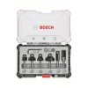 Bosch 2607017469 Edge Milling Cutter Set 8 mm Shank 6-Piece Robust Box