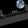 HZ 56-3 L Under-desk cable manager, clamp mounting, fabric basket, 120 cm