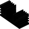 Extruded heatsink, (L x W x H) 37.5 x 88 x 35 mm, 2.7 to 1.35 K/W, black anodized, 10018907