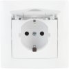 Gniazdo z klapką typ: schuko VCX LC 18 Biały