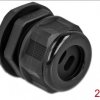 60391 Cable Gland PG21 for flat cable with 2 cable entries bk 2 pcs