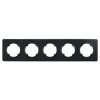 Ramka plastikowa czarna 5-modułowa OVAL