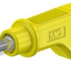 4 mm plug, screw connection, 1.0 mm², CAT II, yellow, 66.9327-24
