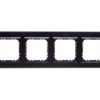 Sonata Ramka Poczwórna Czarne Szkło / Czarny R-4Rgc/32/25