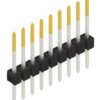 Pin header, 9 pole, pitch 2.54 mm, straight, black, 10046467