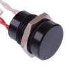 PBAR11F2000 APEM Latching 16mm Black Piezo Switch Prewired IP68 SPST