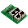 ELECTRONICS-SALON RJ45 8P8C Jack 4-Way Buss Breakout Board, Terminal Block, Connector.
