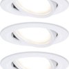 Oświetlenie wewnętrzne LED Paulmann Coin Slim 93875 Zestaw 3-elementowy 18 W 470 lm