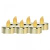 Świeczki tealight złote 6x CR2032, vintage, kpl. 6 szt DCCV13