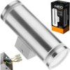 Lampa Elewacyjna Zewnętrzna Podwójna Silver 230V Led 2 X 35W Ip44 Neo 99-083