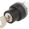 M2SSK1-103 Przełącznik obrotowy z kluczem 22mm Poz.stab: 2 czarny