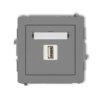 Deco Gniazdo Pojedyncze Usb-Aa 3.0 Szary Mat 27Dgusb-5
