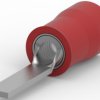 Faston plug, 2.921 x 0.79 mm, L 23 mm, insulated, straight, red, 0.5-1.0 mm², AWG 22 to 16, 131331