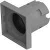 Pushbutton, 30 x 30 mm, unlit, waistband square, front ring gray, 704.730.1