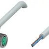 Sensor actuator cable, M8 cable socket, angled, A to open end, 3 pole, 5 m, PUR, gray, 3 A, 024773