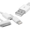 KABEL USB - IPHONE 5/6, IPAD, MICRO USB