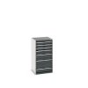 Szafa 7, kolor: Szary, materiał: Stal, 1200 mm x 650mm x 650 mm, Bott