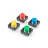 Tact Switch 12x12mm - przyciski kolorowe - 4szt. - SparkFun PRT-14460