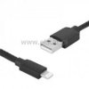 Kabel USB- IPHONE 5/6/7; ( 1m ); czarny; skórzany
